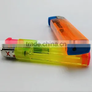 2016 Colored Transparent Gas Lighters Cigarette Electronic Lighter thumbnail-4