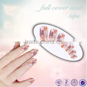 Beautdy Product Flower Design Color ABS Artificial Nail Tips Full Cover Color Christmas False Fingernail Art Tips Quality Choice thumbnail-3
