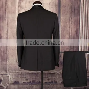 High Quality Garments Factory in China Oem Service Slim Fit Gem Black Evening Wedding Formal Party Suits Tuxedo Mens thumbnail-2