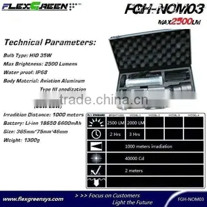 Rechargeable 18650 Battery 35W HID Military Torch thumbnail-3