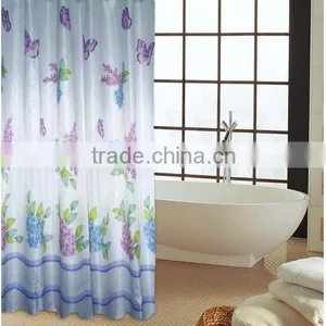 Waterproof Mildew Resistant Polyester Small Fishes Printed Shower Curtain, High Quality Bath Curtain thumbnail-4