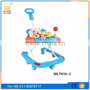 Comfort Softextile Rotating Baby Walker for Sale/baby Trolley Walker With Caster 8 Swivel Wheel thumbnail-3