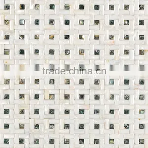 Abalone Shell Inlay Wave Chinese River Shell Mosaic Tile thumbnail-1
