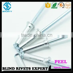 HOT SELLING OPEN END MANUFACTURER TRUSS HEAD ALUMINUM STEEL POP PEEL TYPE RIVETS thumbnail-4