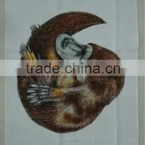 Digital Printed Linen Tea Towel for Home Decorationl,promotion -- Butterfly Design thumbnail-2