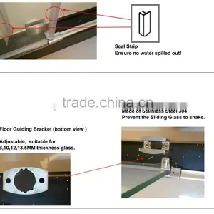 8mm Sliding Door Portable Big Roller Shower Room thumbnail-5
