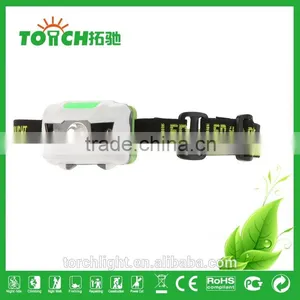3W Ultra Bright Mini White LED Headlight Headlamp 3 Modes 2LED Red Flashlight for Outdoor thumbnail-1
