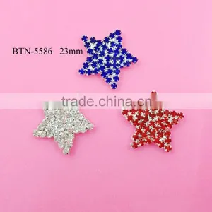 Hot Selling Factory Price Red White Blue Star Rhinestone Button in Stock (btn-5586) thumbnail-1