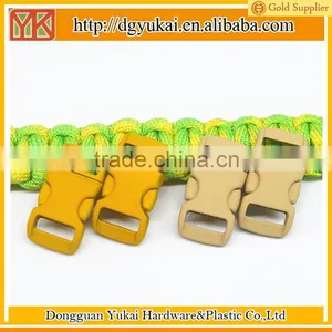 Yukai Newest Survival Wristband Plastic Buckle Clip 10mm With Silicone Coating thumbnail-2