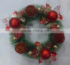 25cm Pine Needle Xmas Wreath, Christmas Decoration thumbnail-1