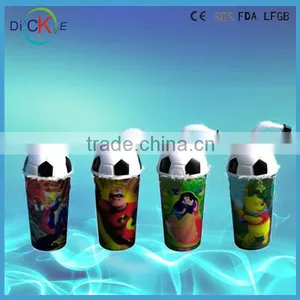 2014 Football Straw Cup With Straw and Heat Printing Logo thumbnail-1