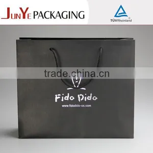 Wholesale Matte Back Lamination Logo Printed Custom Brand Name Folding Recycled Paper Shopping Bag thumbnail-1