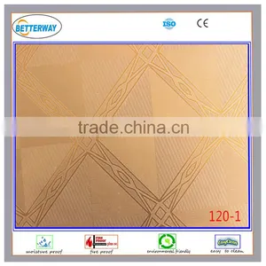 India Market Gold Color Fire Resistant Home Decoration Pvc Ceiling Film thumbnail-6