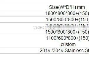 1.2M Middle Sizes Heavy Loading Food Storage Commercial Stainelss Steel Kichen Work Bench Table for Restaurant thumbnail-3
