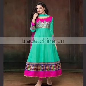 EXCLUSIVELY COTTON ANARKALI SUIT thumbnail-2