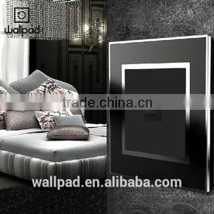 Hot Selling Wallpad Black Waterproof Acrylic Glass 110~250V EU UK Electric Telephone Socket Phone Socket RJ11 Quality Choice thumbnail-2