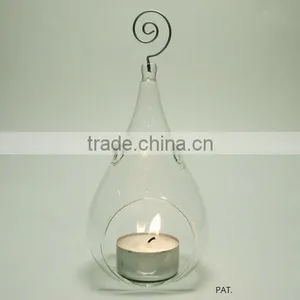 Wedding Gift in Drop Tealight Holder With Placecard Holder thumbnail-1