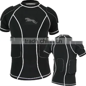 New and Fashionable Padded Compression Shirts for Rugby Football Wear American Football Sports thumbnail-1