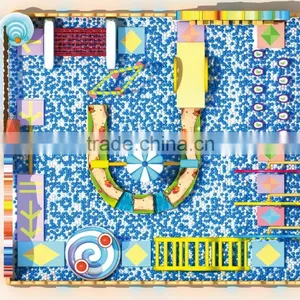 Kaiqi Children PVC Indoor Playground Equipment Castle Theme With Balls and Climber KQ60271A thumbnail-2