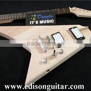 DIY Electric Guitar Kits Solid Mahogany Body Bolt On MX-013 thumbnail-2