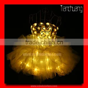 LED Ballroom Dancing Dresses Girls, Remote Control Modern Girls Dresses thumbnail-2