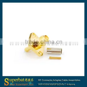 SMA Female Panel Mount Wire to Wire Connector for RG316 Cable thumbnail-1