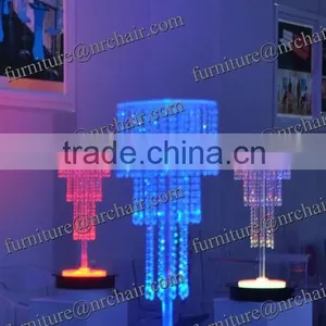 Shanghai Event Rental Weddings Acrylic LED Lighted Crystal Chandeliers Centerpiece thumbnail-2