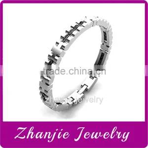 Wholesale High Polishing Fashion 316L Stainless Steel Magnetic Health Bracelet Bangle Design For Mens thumbnail-1