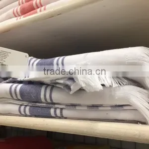 100% Cotton Stripe Beach Towel With Fringe thumbnail-4