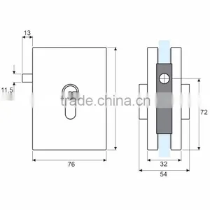Quick Lead Frameless Glass Support Door Hardware Accessories thumbnail-3