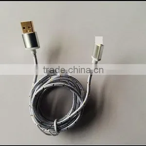 Colourful Braided Micro v8 and I5 Gold Plated Usb Cable With Aluminium Alloy Shell thumbnail-3
