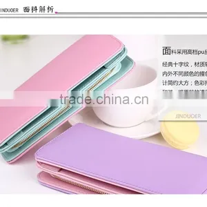 Ladys Top Brand Custom Logo Lady Leather Zipper Wallet .zippered Ladies Leather Wallet, Leather Wallet Ladies Multicolor Famous thumbnail-4