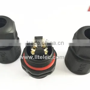 L20 Screw Terminal, 4 Contacts, Field Installable Waterproof Connector thumbnail-4