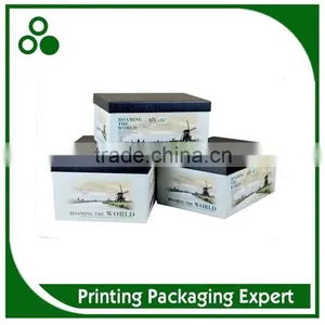 ELEGANT EUROPEAN CONSTRUCTURE PRINTING CARDBOARD SQUARE BIG PAPER GIFT BOX thumbnail-5
