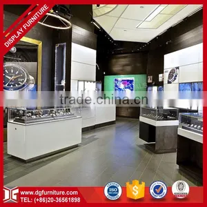 High End Luxury Led Custom Retail Wooden Glass Watch Display Counter thumbnail-1