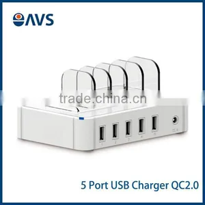 USB Chargering Station 0.5W Max Plastic ABS Multi 5 Port USB Charger For Mobile Phone thumbnail-3