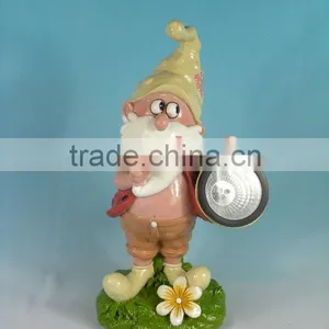 Polyresin Solar Garden Figurine Gnome thumbnail-1