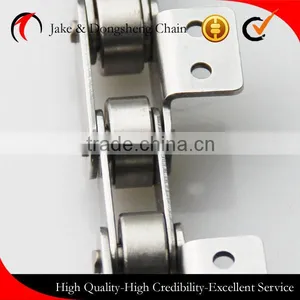 SUS C2042 Pitch 25.40 Food Line Machine Parts Large Roller Conveyor Chains With Attachments thumbnail-1