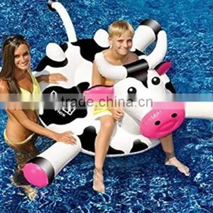 Giant LOL54"Inflatable Cow Ride-OnWater Outdoor PoolRaft Float SwimToy/inflatable Pool Float Manufacturers/pool Float Inflatable thumbnail-1
