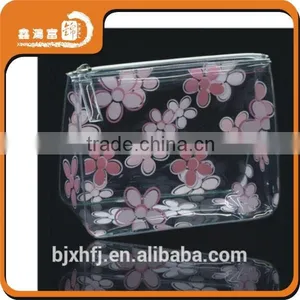 Colorful Clear Transparent Cosmetic Pvc Bag With Zipper and Handle thumbnail-1