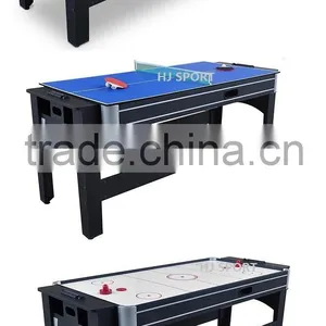 Factory Promotion 4 in 1 Multifunction Games Table. Pool Table, Air Hockey Table, Table Tennis Table, Dinning Table thumbnail-1