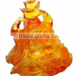 WF029 24% Lead Crystal Sculpture Buddha of Wealth thumbnail-1
