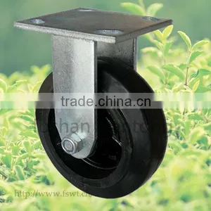 125mm Swivel Hardware Caster,Industrial Black Rubber Wheel thumbnail-3