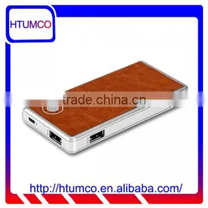 Luxury Hand Made Real Leather Power Bank 4000mAh for Smartphone thumbnail-1