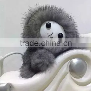 Wholesale Colorful Little Monkey Mink Fur Key Chain thumbnail-4