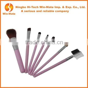 Hot Pink 7 Pcs Make Up Tools for Travel Makeup Brushes thumbnail-2