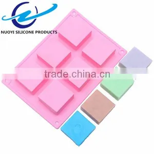 6 Cavities Square Shape Hand Made Soap Mold thumbnail-1