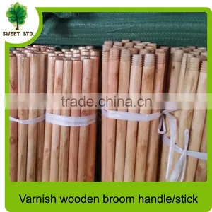 Varnished Wood Broom Stick With Sticker From China Factory thumbnail-5