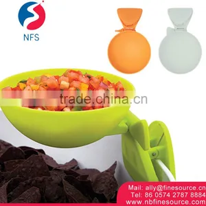 Small Food Round Dip Clip Sauce Cup Plastic Clip thumbnail-1
