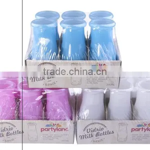 Milk Bottle,mini Glass Milk Bottle,glass Milk Bottle With Lid ,high Quality Bottle ,made in Zibo City Shandong China thumbnail-1
